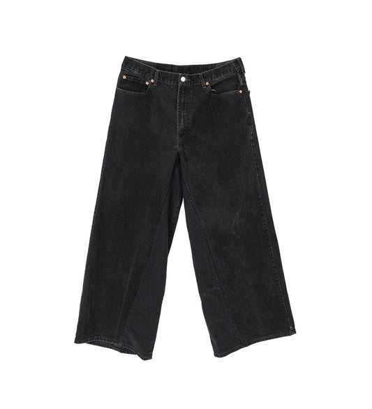 REWORKED BAGGY DENIM BLACK SMALL
