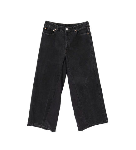 REWORKED BAGGY DENIM BLACK SMALL