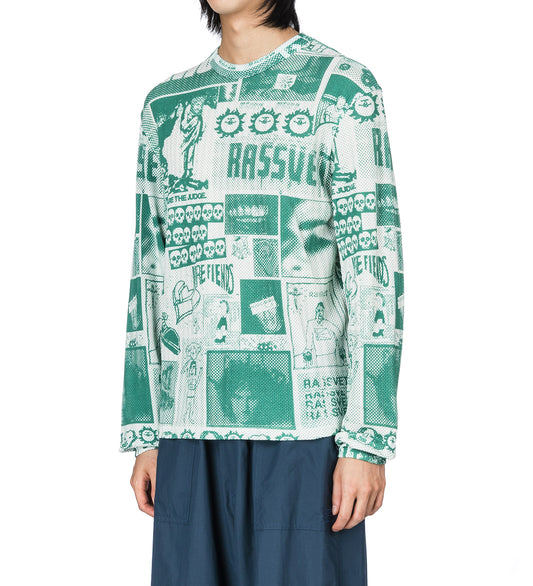 COLLAGE WAFFLE THERMAL LS TEE CREME