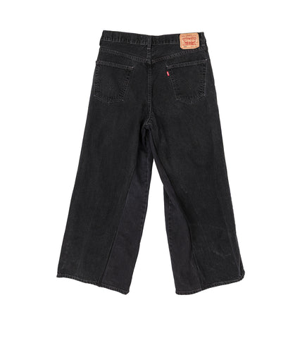 REWORKED BAGGY DENIM BLACK SMALL