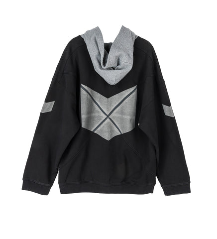 ARCH LOGO ZIP HOODIE BLACK