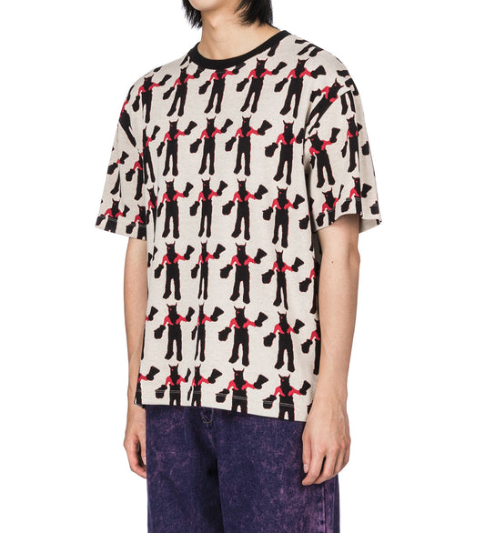 DEVIL JACQUARD T-SHIRT OFF WHITE