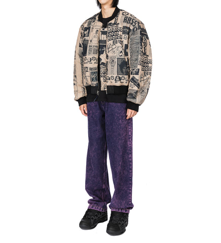 ACID WASH CARPENTER WORK DENIM PURPLE