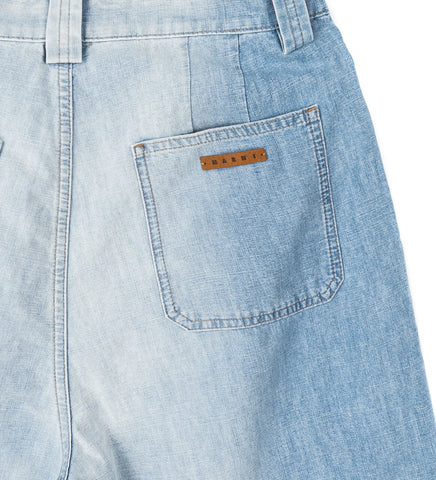 CHAMBRAY JEANS WITH FOULARD LIGHT BLUE