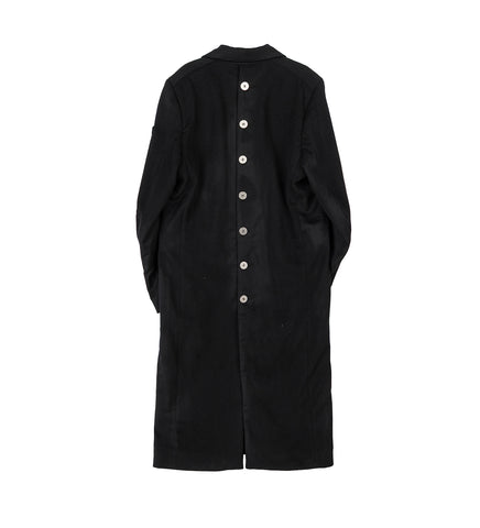 LONG WOOL COAT BLACK