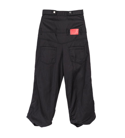 DOUBLE WAISTED PANTS BLACK