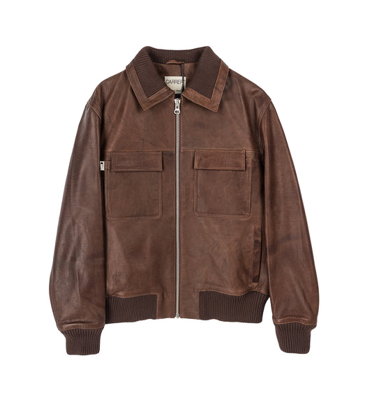 BROOK LEATHER JACKET LIGHT BROWN