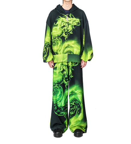 OVERSIZED HOODIE BLACK/LIME