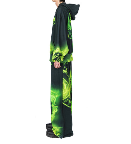OVERSIZED HOODIE BLACK/LIME