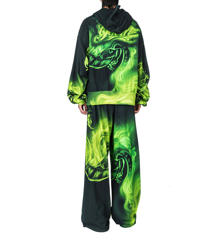 OVERSIZED HOODIE BLACK/LIME
