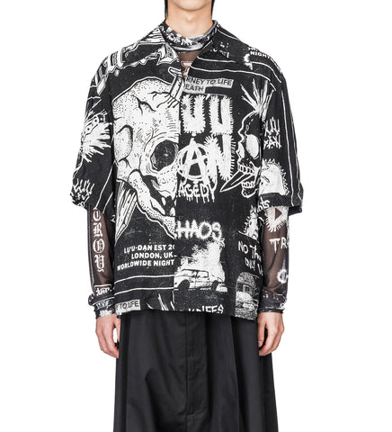 SHORT SLEEVE SHIRT PUNK FLYER WHITE