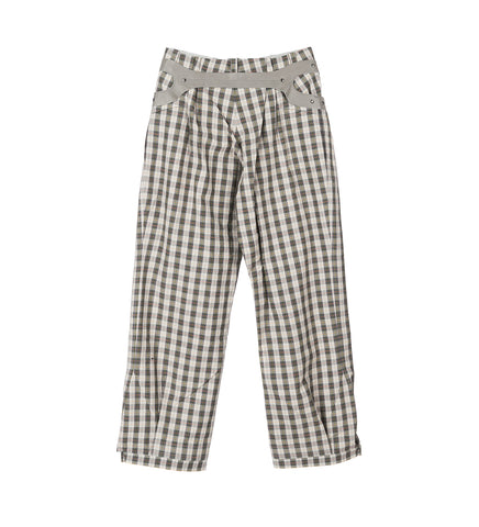 FITZ TROUSER OYSTER CHECK/TAUPE
