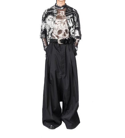 PONY HAIR COWBOY BELT BLACK