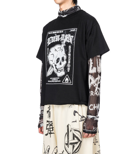 BOX TEE BLACK/PUNK FLYER