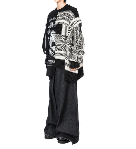 DOWN CYCLED SWEATER BLACK