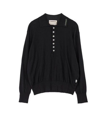 MILTON KNIT POLO BLACK