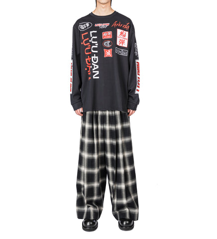 OVERSIZED LONG SLEEVE TEE BLACK MOTOCROSS