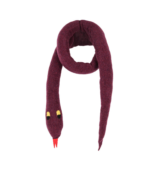 SNAKE SCARF BORDEAUX