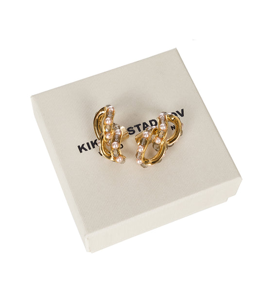 KANDEL EARRINGS GOLD/BEIGE