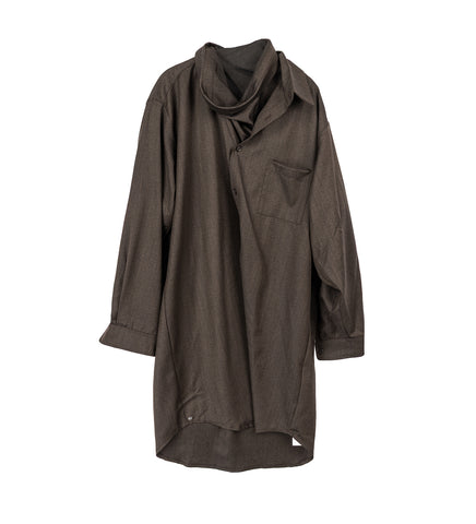 NECKERCHIEFDRESS BROWN MELANGE