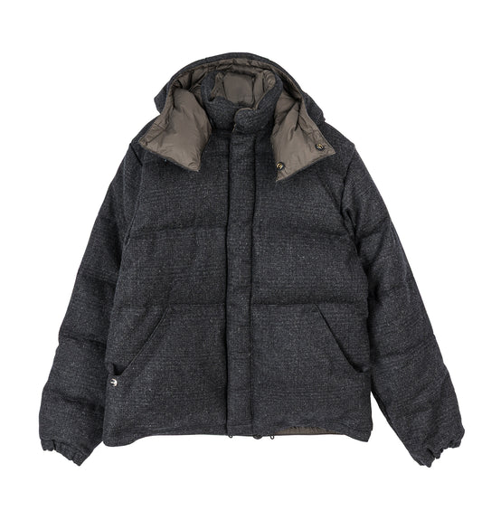 DOWNSWEATER JACKET DARK GREY CHECKED