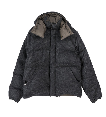 DOWNSWEATER JACKET DARK GREY CHECKED