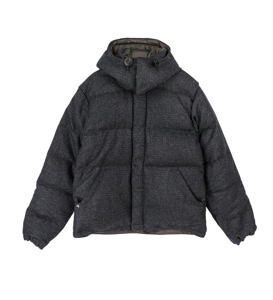 DOWNSWEATER JACKET DARK GREY CHECKED