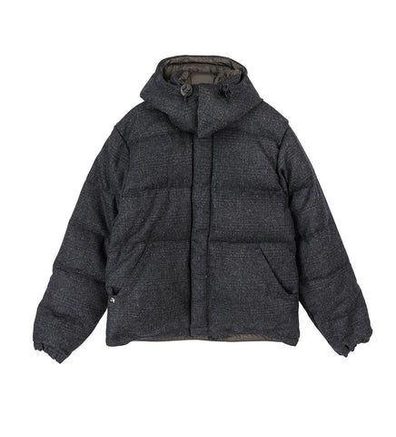 DOWNSWEATER JACKET DARK GREY CHECKED