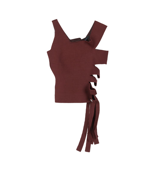 STRAPS TOP BURGUNDY