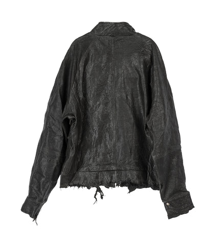LAKOTA RAW LEATHER JACKET CHARCOAL