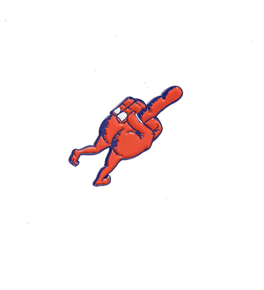 ENAMEL BUTT PIN RED