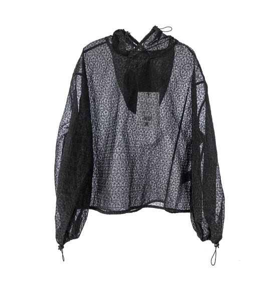 CBSHILA HOODIE WINDFLOWER EMB BLACK