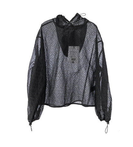 CBSHILA HOODIE WINDFLOWER EMB BLACK