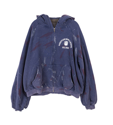 BULLDOGS THERMAL LINED ZIP WASHED NAVY