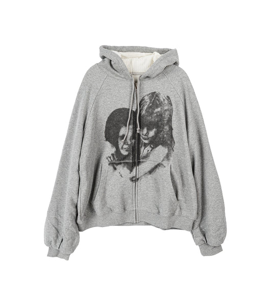 EMBRACE THERMAL LINED ZIP HEATHER GREY