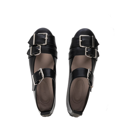 BUCKLE BALLERINA GRIP BLACK/PEARL