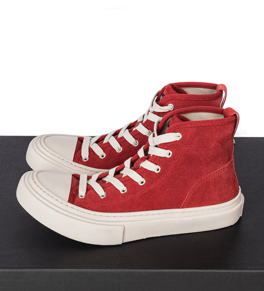 SARIN VULCANIZED MID-TOP SNEAKERS REBEL RED/CHALK