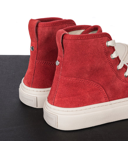 SARIN VULCANIZED MID-TOP SNEAKERS REBEL RED/CHALK