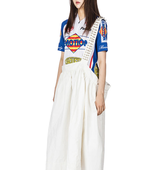 VAQUERA STUDDED PINAFORE WHITE