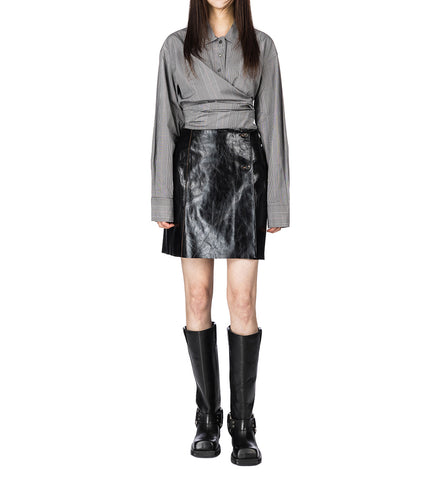 SHORT SARONG TRUE DYE BLACK LEATHER