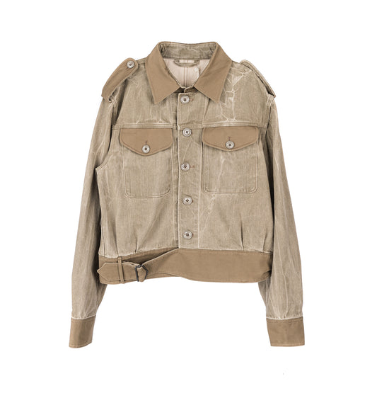 BATTLE JACKET DUSTY OLIVE PIGMENT TWILL