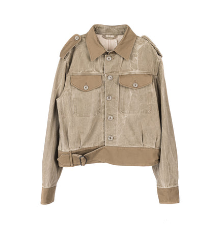 BATTLE JACKET DUSTY OLIVE PIGMENT TWILL