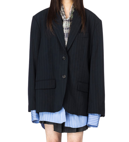 JULAGA FLUID VIS PINSTRIPE NAVY