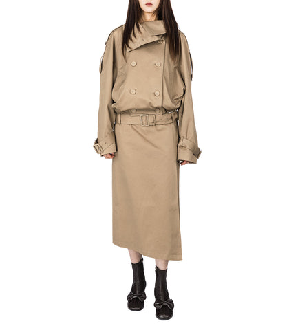 INNARA TRENCH TWILL MUD BEIGE