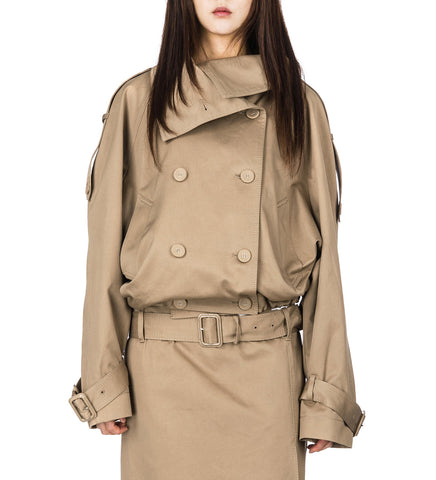 ORISO TRENCH TWILL MUD BEIGE