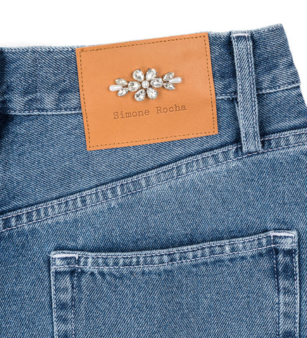 RUFFLE FRILL BOARD SHORTS INDIGO