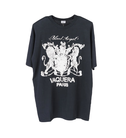 SHOULDER PAD TALL TEE FADED BLACK