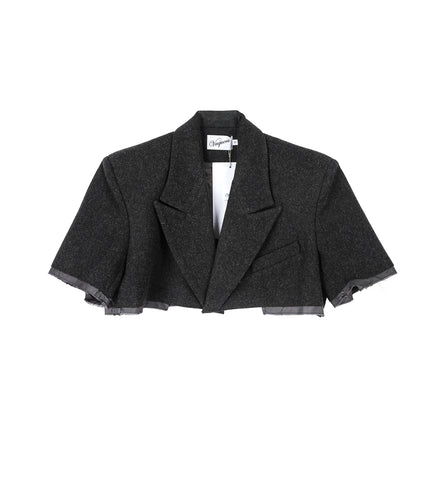 CHOPPED BLAZER DARK GREY