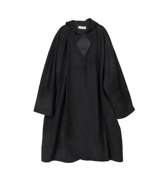 MUNNO HOODED COAT OBSIDIAN BLACK