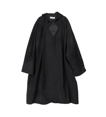 MUNNO HOODED COAT OBSIDIAN BLACK